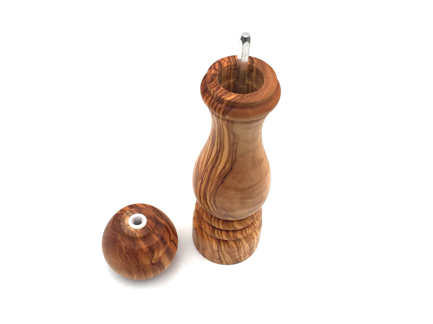 Râșniță handmade din lemn de măslin — Sare și piper 21 cm