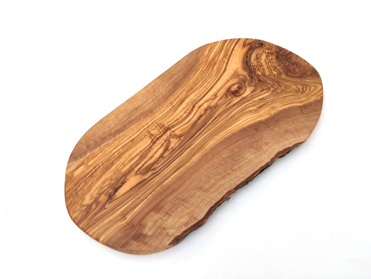 Tocător rustic din lemn de măslin — Tăietură naturală 35 cm