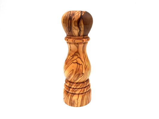 Râșniță handmade din lemn de măslin — Sare și piper 21 cm