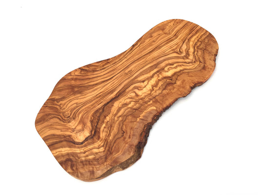 Tocător rustic din lemn de măslin — Tăietură naturală 35 cm
