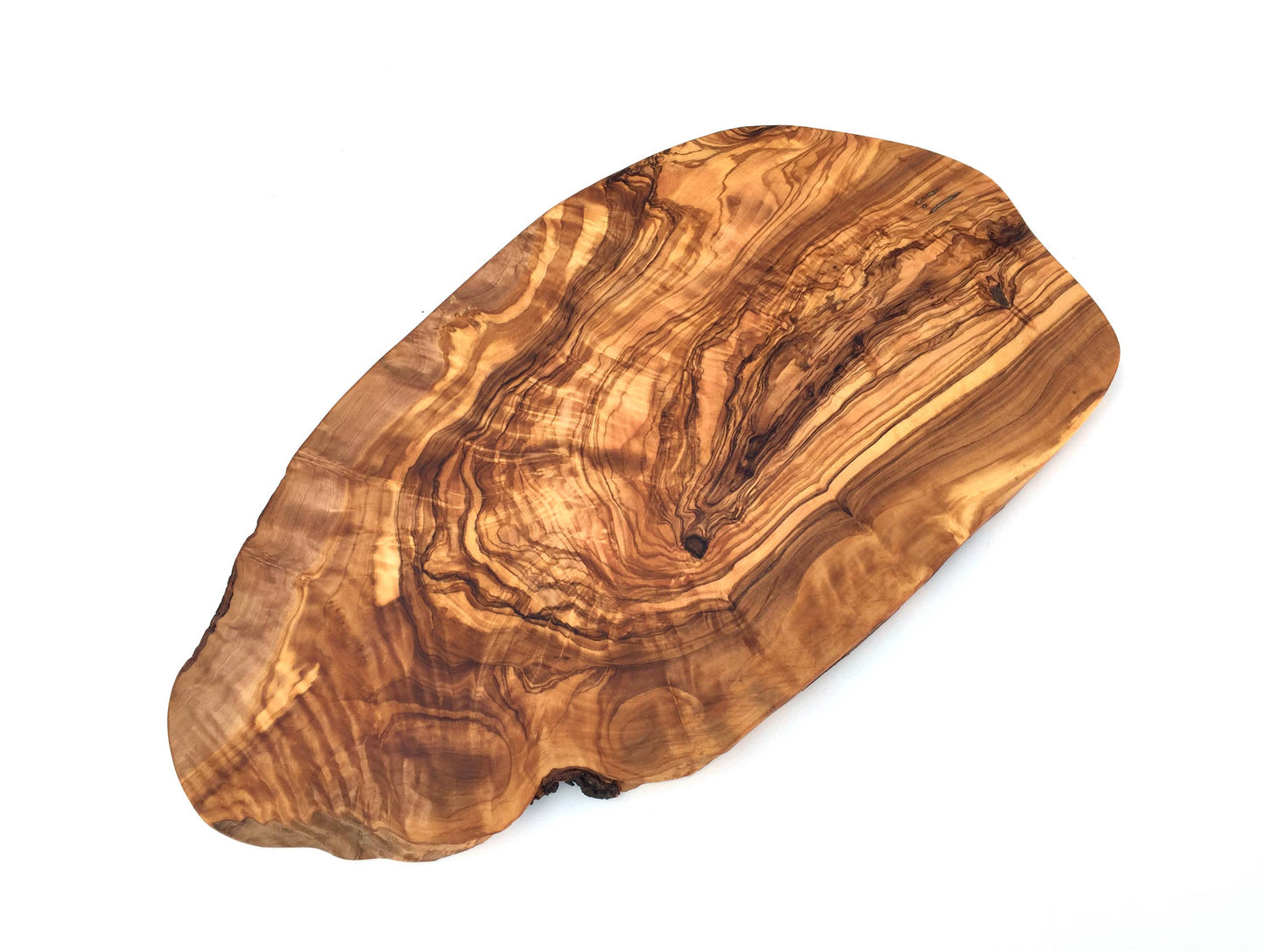 Tocător rustic din lemn de măslin — Tăietură naturală 35 cm