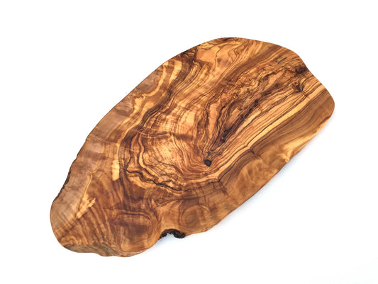 Tocător rustic din lemn de măslin — Tăietură naturală 35 cm