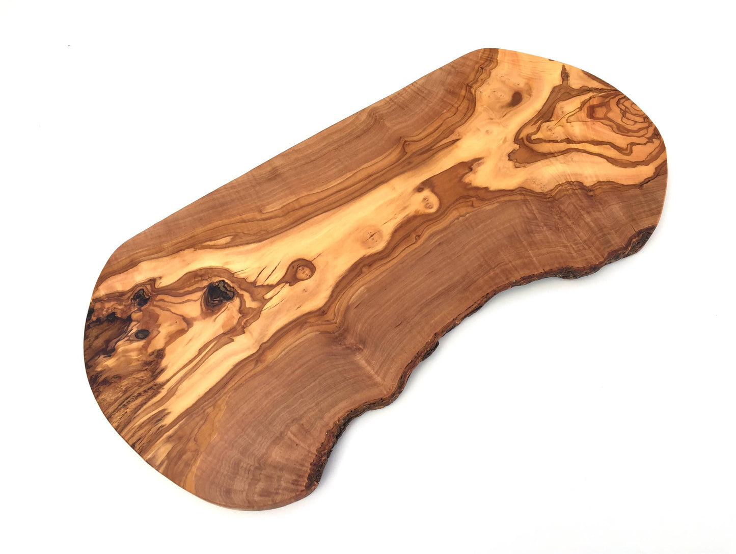 Tocător rustic din lemn de măslin — Tăietură naturală 35 cm
