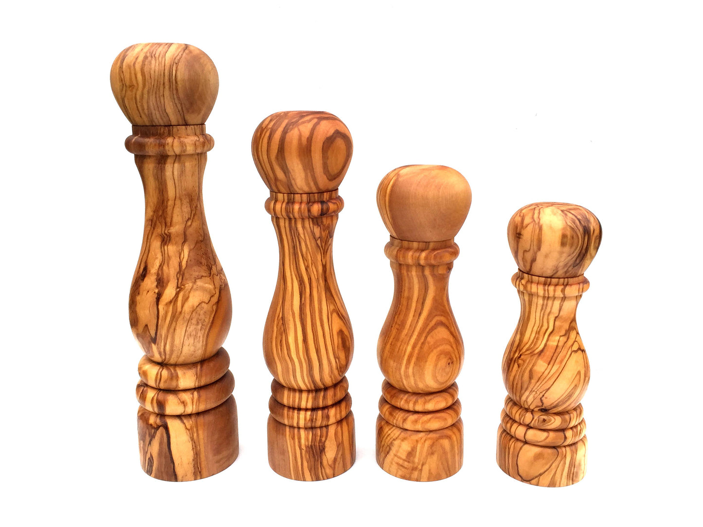 Râșniță handmade din lemn de măslin — Sare și piper 21 cm
