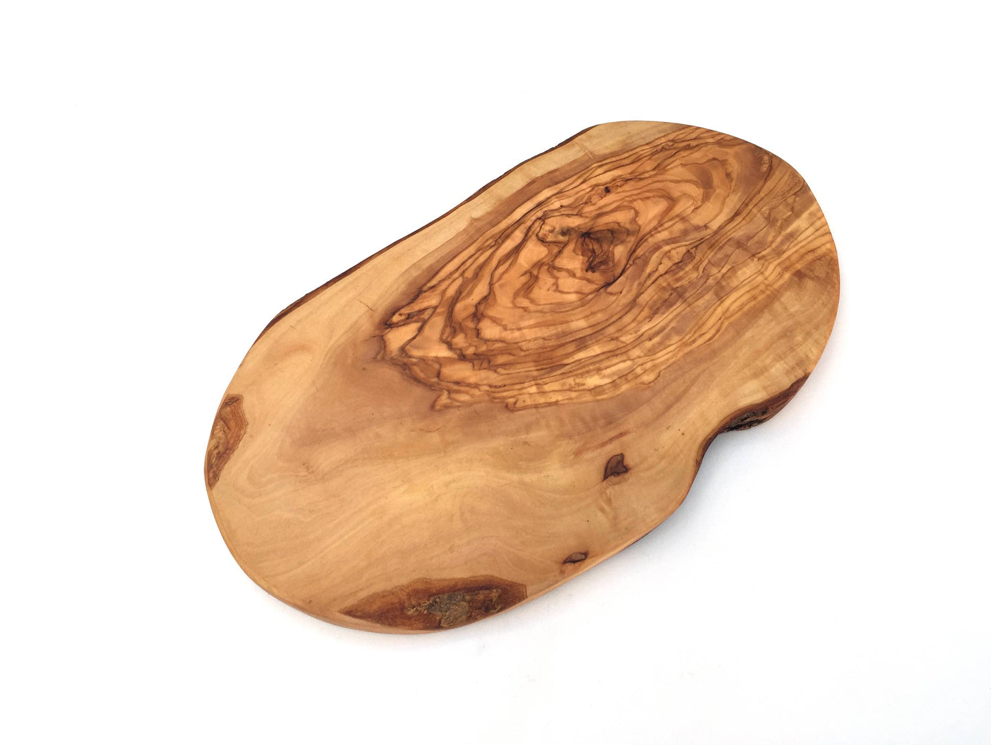 Tocător rustic din lemn de măslin — Tăietură naturală 35 cm